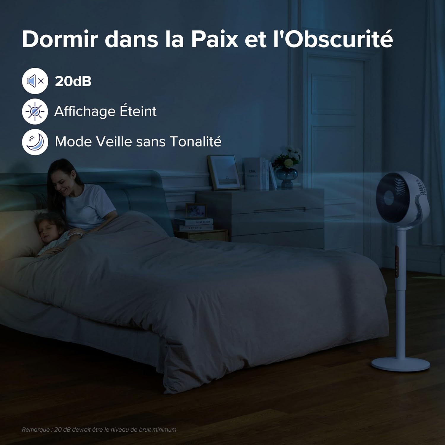 Ventilateur sur Pieds Oscillant avec circulation D'air